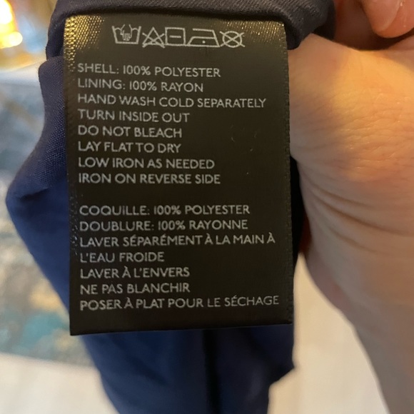 Off-the-shoulder, navy blue swing dress (Ecote - from Urban Outfitters) - Picture 5 of 5